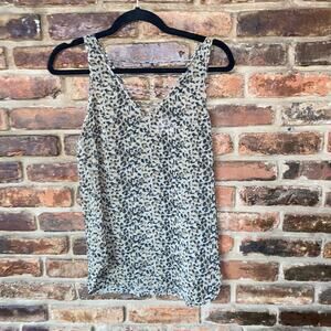 YAYA Nom De Plume Leopard Print Strappy Sleeveless Tank Top Women's Size Small
